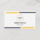 Carte De Visite Modern Minimal White Gold Consultant Business Card (Dos)