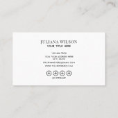 Carte De Visite modern minimalist Add your custom logo white (Dos)