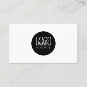 Carte De Visite modern minimalist Add your custom logo white (Devant)