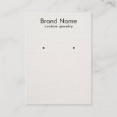 Carte De Visite Modern Minimalist Beige Linen Jewelry Display Card (Devant)