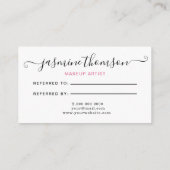 Carte De Visite modern minimalist black and white (Dos)