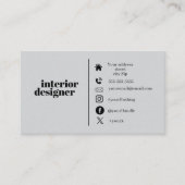 Carte De Visite Modern minimalist black & grey professional (Devant)