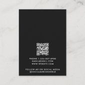 Carte De Visite Modern Minimalist Black Jewelry Display Card (Dos)