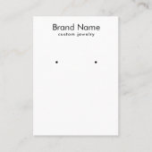 Carte De Visite Modern Minimalist Black White Jewelry Display Card (Devant)