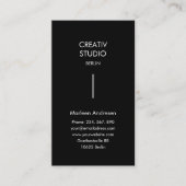 Carte De Visite Modern Minimalist Black White QR Code (Devant)