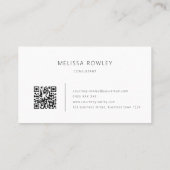 Carte De Visite Modern minimalist business card QR Code (Dos)