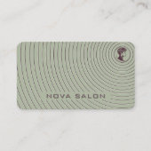 Carte De Visite Modern Minimalist Concentric Fine Line Reverse BG (Devant)