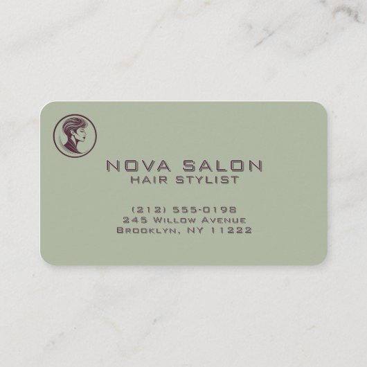 Carte De Visite Modern Minimalist Concentric Fine Linework (Dos)