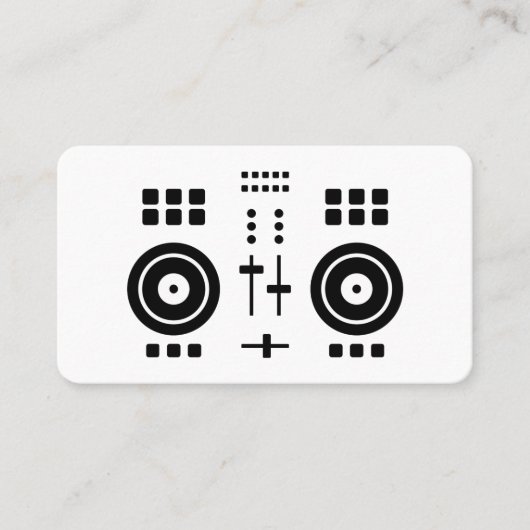 Carte De Visite Modern Minimalist DJ  (Devant)