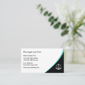 Carte De Visite Modern Minimalist Law Office Attorney (Debout devant)