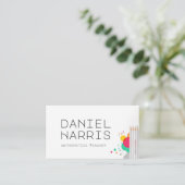 Carte De Visite Modern Minimalist Mathematics Teacher Professional (Debout devant)