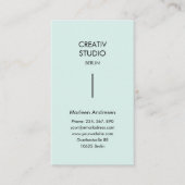 Carte De Visite Modern Minimalist Mint Black QR Code (Devant)