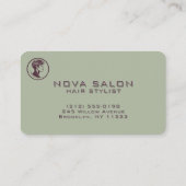 Carte De Visite Modern Minimalist Nested Circular Fine Lines (Dos)