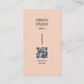 Carte De Visite Modern Minimalist Peach Beige Black (Dos)