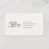 Carte De Visite Modern Minimalist Photography Hand Drawn Camera (Dos)