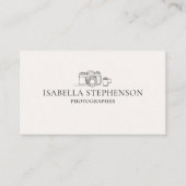 Carte De Visite Modern Minimalist Photography Hand Drawn Camera (Devant)