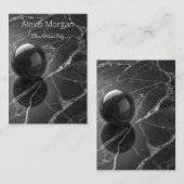 Carte De Visite Modern Minimalist Pink-Purple Border Template (Devant / Derrière)