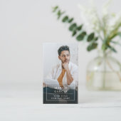 Carte De Visite Modern Minimalist Professional Business Photo (Debout devant)