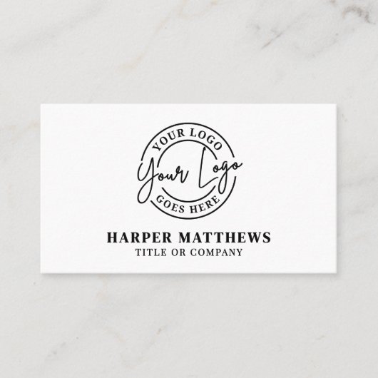 Carte De Visite Modern Minimalist Professional Logo QR Code (Devant)