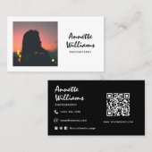 Carte De Visite Modern Minimalist Professional Photographer  (Devant / Derrière)