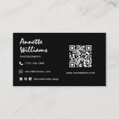 Carte De Visite Modern Minimalist Professional Photographer  (Dos)