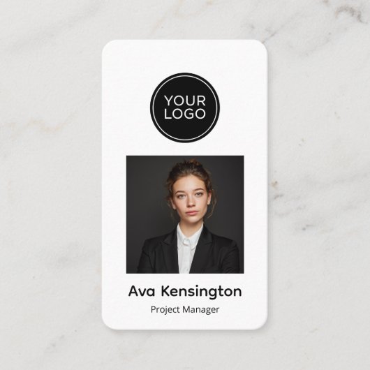 Carte De Visite Modern Minimalist QR Code Business Card Custom (Devant)
