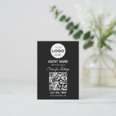 Carte De Visite Modern Minimalist Real Estate Listing Scan (Debout devant)