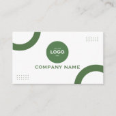 Carte De Visite Modern Minimalist Sage Green & White Business Card (Devant)