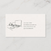 Carte De Visite Modern Minimalist Virtual Assistant Professional  (Dos)