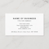 Carte De Visite Modern Minimalist White QR Code Custom Logo (Dos)