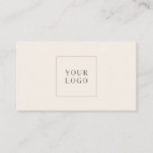 Carte De Visite Modern Minimalistic Cream Brown Professional Logo  (Devant)