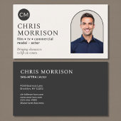 Carte De Visite Modern Model Actor Photo Monogram