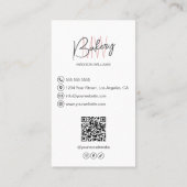 Carte De Visite Modern Monogram Logo Bakery (Dos)