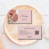 Carte De Visite Modern Monogram Logo QR Bakery Pastry Chef
