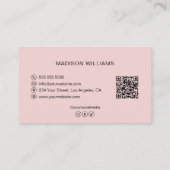 Carte De Visite Modern Monogram Logo QR Bakery Pastry Chef (Dos)