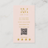 Carte De Visite Modern Monogram Professional Gold Pink Marketing (Dos)