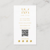 Carte De Visite Modern Monogram Professional Gold White Marketing (Dos)
