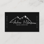 Carte De Visite Modern Mountain Adventure | Signature (Devant)