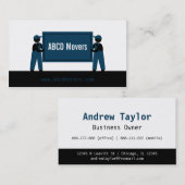 Carte De Visite Modern Mover Transport Services Logistics Company (Devant / Derrière)