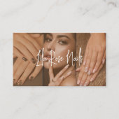 Carte De Visite Modern Nail Manicurist Technician Photo Collage  (Devant)