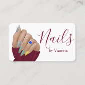 Carte De Visite Modern Nail Technician Personal Branding Chic (Devant)