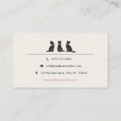 Carte De Visite Modern Neutral Cat Grooming (Dos)