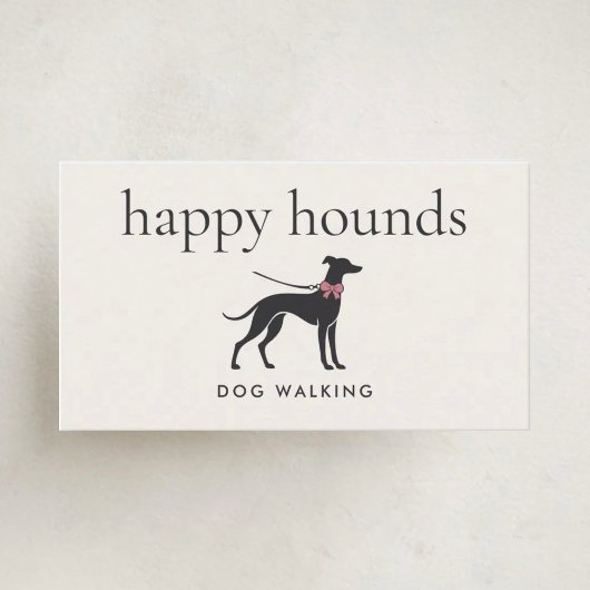 Carte De Visite Modern Neutral Dog Walker | Minimalist Dog Walking