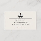 Carte De Visite Modern Neutral Mobile Dog Groomer (Dos)