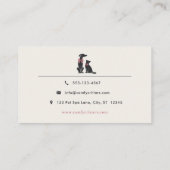 Carte De Visite Modern Neutral Pet Sitter Dog Walker | Editable (Dos)