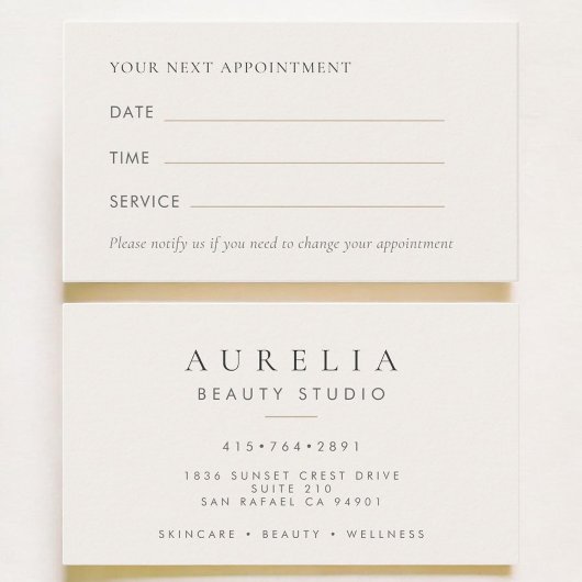 Carte De Visite Modern Office Appointment Card