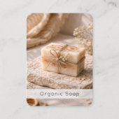 Carte De Visite Modern Organic Handmade Soap QR Code Photo (Devant)
