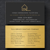 Carte De Visite Modern Painter Contractor Metallic Gold