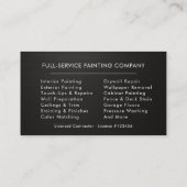 Carte De Visite Modern Painter Professional Metallic (Dos)