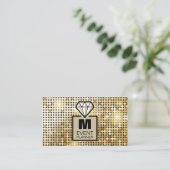 Carte De Visite Modern Parties scintillant Diamond Event Planner P (Debout devant)